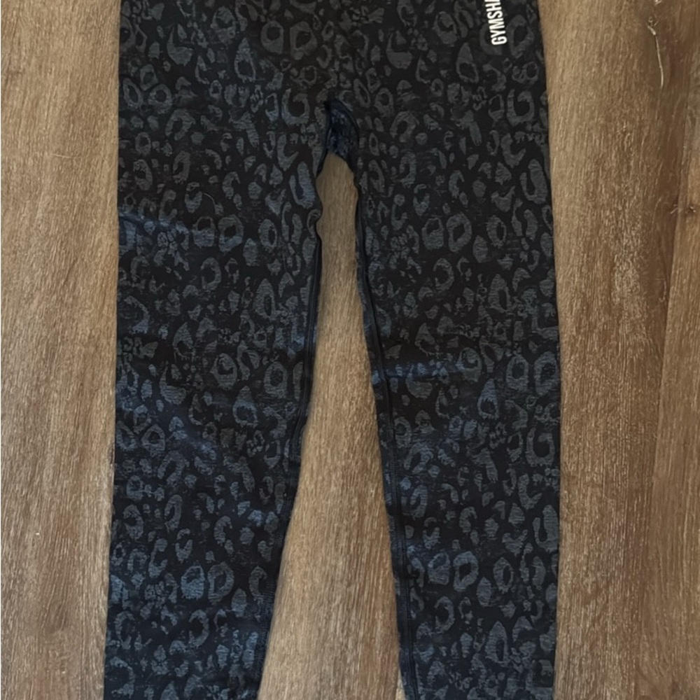 Black Leopard Print , Gold & Brown, and Blue Gymshark Leggings
